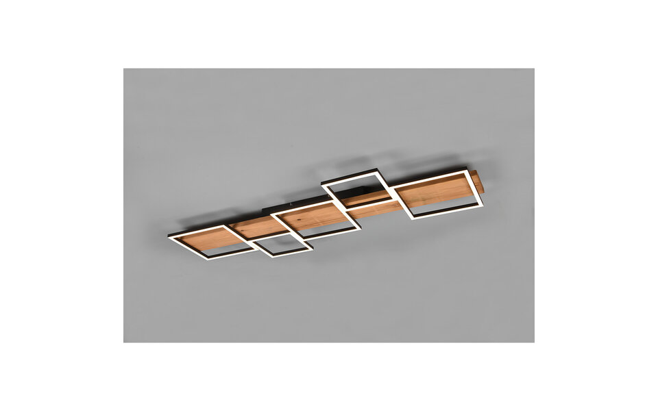 HLW LED LED Ceiling Lamp - Ceiling Lighting - Trion Harla - 42W - Warm White 3000K - Dimmable - Rectangle - Matte Black - Aluminum HLW LED LED Ceiling Lamp - Ceiling Lighting - Trion Harla - 42W - Warm White 3000K - Dimmable - Rectangle - Matte Black - Aluminum