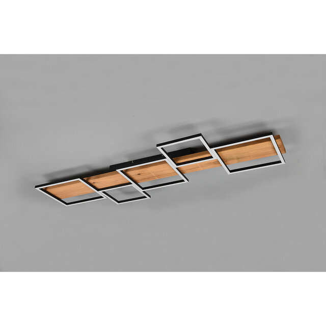 HLW LED LED Ceiling Lamp - Ceiling Lighting - Trion Harla - 42W - Warm White 3000K - Dimmable - Rectangle - Matte Black - Aluminum HLW LED LED Ceiling Lamp - Ceiling Lighting - Trion Harla - 42W - Warm White 3000K - Dimmable - Rectangle - Matte Black - Aluminum