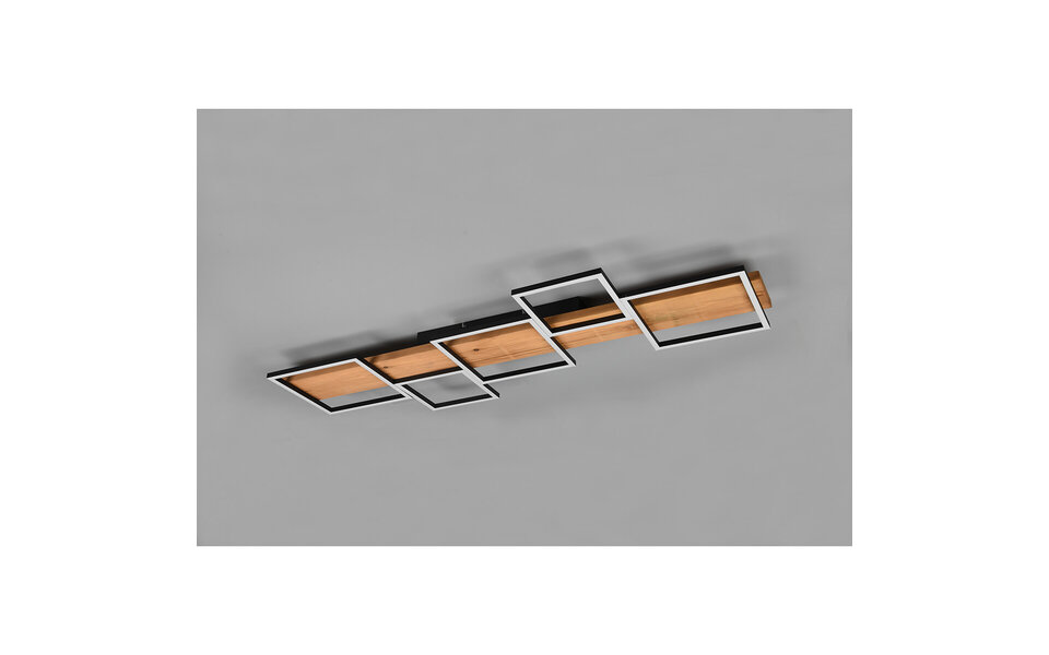 HLW LED LED Plafondlamp - Plafondverlichting - Trion Harla - 42W - Warm Wit 3000K - Dimbaar - Rechthoek - Mat Zwart - Aluminium HLW LED LED Plafondlamp - Plafondverlichting - Trion Harla - 42W - Warm Wit 3000K - Dimbaar - Rechthoek - Mat Zwart - Aluminium