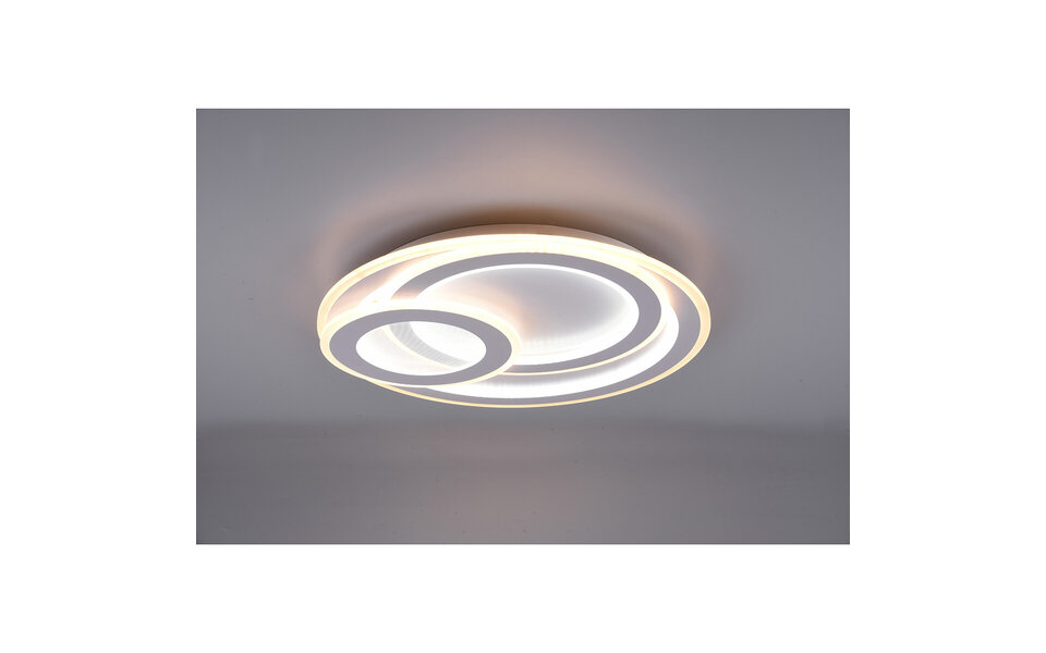 HLW LED LED Plafondlamp - Plafondverlichting - Trion Mirna - 74W - Aanpasbare Kleur - Afstandsbediening - Dimbaar - Rond - Mat Wit - Aluminium HLW LED LED Plafondlamp - Plafondverlichting - Trion Mirna - 74W - Aanpasbare Kleur - Afstandsbediening - Dimbaar - Rond - Mat Wit - Aluminium