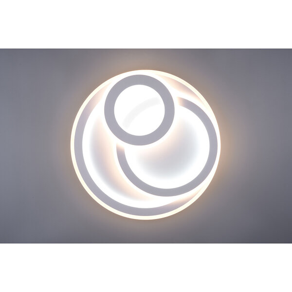 HLW LED LED Plafondlamp - Plafondverlichting - Trion Mirna - 74W - Aanpasbare Kleur - Afstandsbediening - Dimbaar - Rond - Mat Wit - Aluminium HLW LED LED Plafondlamp - Plafondverlichting - Trion Mirna - 74W - Aanpasbare Kleur - Afstandsbediening - Dimbaar - Rond - Mat Wit - Aluminium