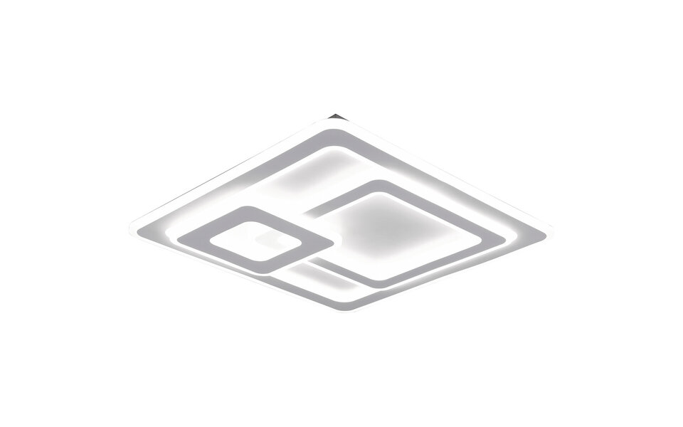 HLW LED LED Plafondlamp - Plafondverlichting - Trion Mirna - 76W - Aanpasbare Kleur - Afstandsbediening - Dimbaar - Vierkant - Mat Wit - Aluminium