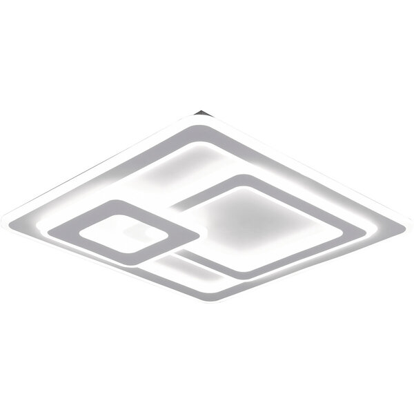 HLW LED LED Plafondlamp - Plafondverlichting - Trion Mirna - 76W - Aanpasbare Kleur - Afstandsbediening - Dimbaar - Vierkant - Mat Wit - Aluminium HLW LED LED Plafondlamp - Plafondverlichting - Trion Mirna - 76W - Aanpasbare Kleur - Afstandsbediening - Dimbaar - Vierkant - Mat Wit - Aluminium