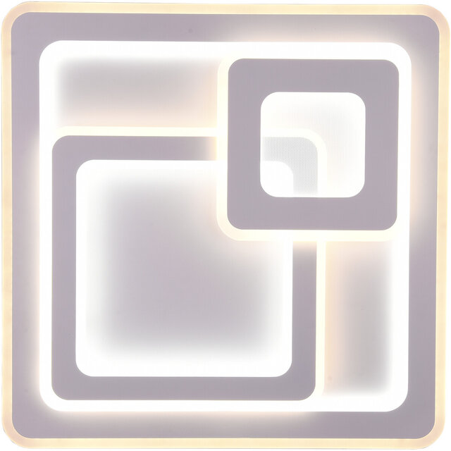 HLW LED LED Plafondlamp - Plafondverlichting - Trion Mirna - 76W - Aanpasbare Kleur - Afstandsbediening - Dimbaar - Vierkant - Mat Wit - Aluminium