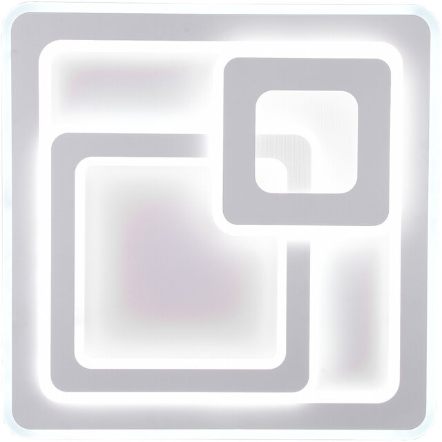 HLW LED LED Ceiling Light - Ceiling Lighting - Trion Mirna - 76W - Adjustable Color - Remote Control - Dimmable - Square - Matte White - Aluminum