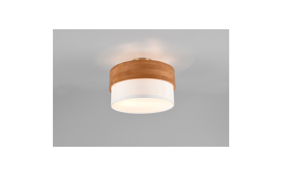 HLW LED LED Ceiling Light - Ceiling Lighting - Trion Sella - E14 Fitting - 2 Lights - Round - Matte Nickel/White - Aluminum