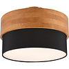 LED ceiling lamp Trion Sella 2xE14 matte nickel black textile