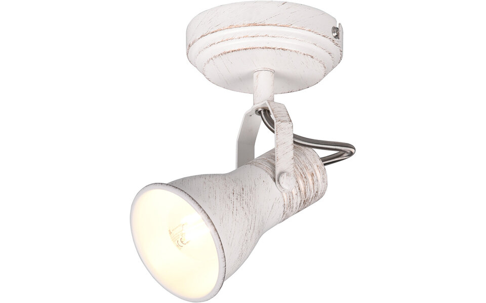 HLW LED LED Wall Spotlight - Wall Lighting - Trion Sanita - E14 Fitting - 1-light - Round - Antique White - Aluminum