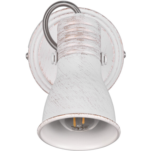 HLW LED LED Wall Spotlight - Wall Lighting - Trion Sanita - E14 Fitting - 1-light - Round - Antique White - Aluminum