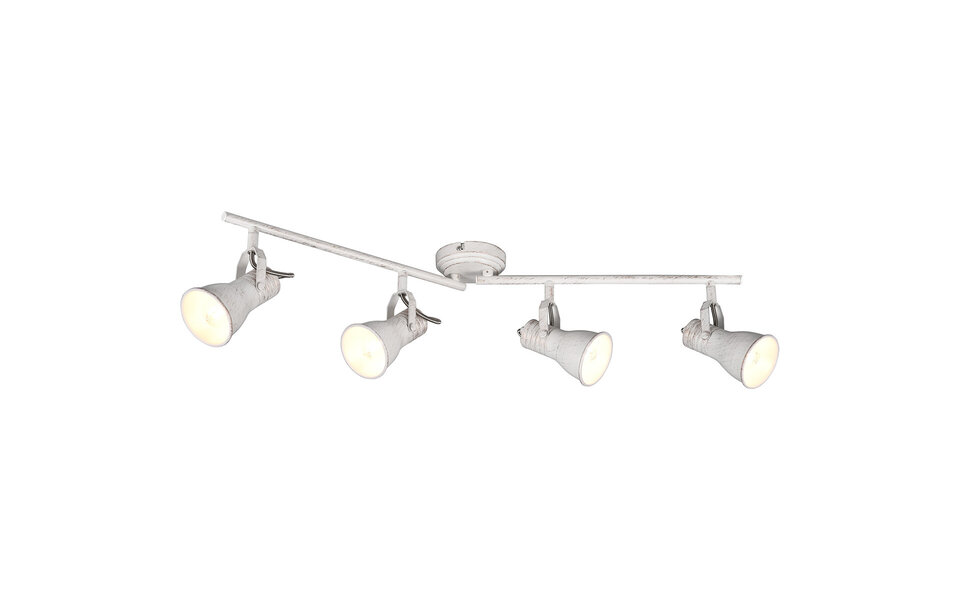 HLW LED LED Ceiling Spotlight - Ceiling Lighting - Trion Sanita - E14 Fitting - 4-light - Rectangular - Antique White - Aluminum