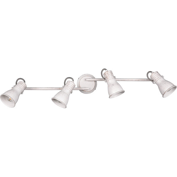 HLW LED LED Plafondspot - Plafondverlichting - Trion Sanita - E14 Fitting - 4-lichts - Rechthoek - Antiek Wit - Aluminium