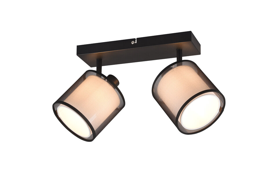 HLW LED LED Ceiling Spotlight - Ceiling Lighting - Trion Bidon - E14 Fitting - 2-light - Rectangular - Matte Black - Aluminum HLW LED LED Ceiling Spotlight - Ceiling Lighting - Trion Bidon - E14 Fitting - 2-light - Rectangular - Matte Black - Aluminum