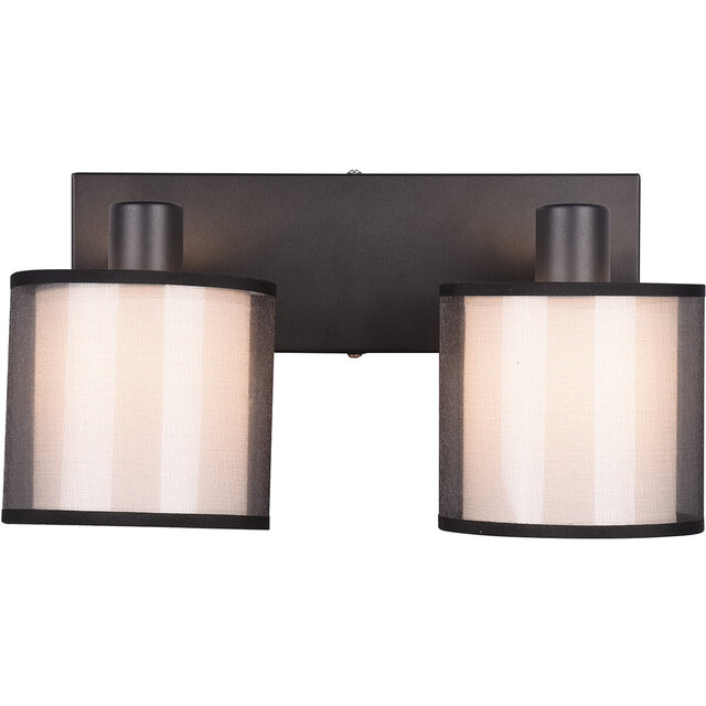 Mat zwarte LED plafondspot met 2 lichtpunten en E14 fitting tot 28W vermogen