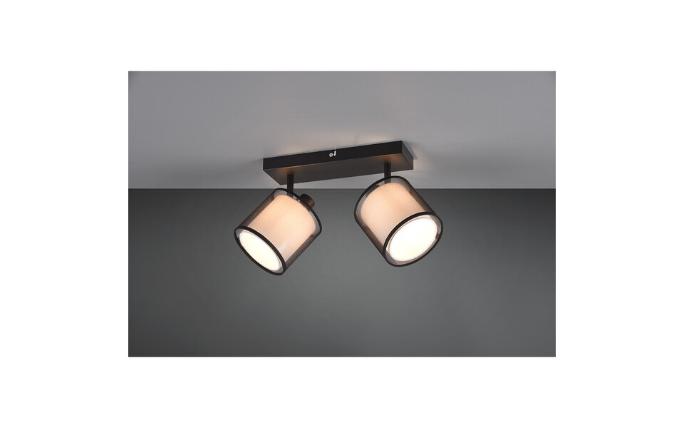 HLW LED LED Ceiling Spotlight - Ceiling Lighting - Trion Bidon - E14 Fitting - 2-light - Rectangular - Matte Black - Aluminum HLW LED LED Ceiling Spotlight - Ceiling Lighting - Trion Bidon - E14 Fitting - 2-light - Rectangular - Matte Black - Aluminum