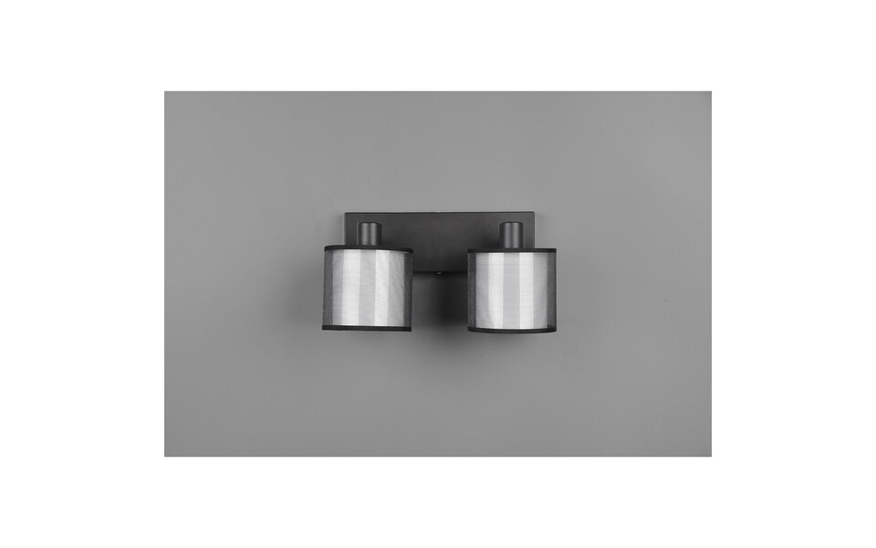 HLW LED LED Plafondspot - Plafondverlichting - Trion Bidon - E14 Fitting - 2-lichts - Rechthoek - Mat Zwart - Aluminium