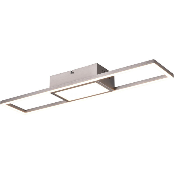 HLW LED LED Plafondlamp - Plafondverlichting - Trion Riyaz - 22W - Aanpasbare Kleur - Afstandsbediening - Dimbaar - Rechthoek - Mat Nikkel - Aluminium HLW LED LED Plafondlamp - Plafondverlichting - Trion Riyaz - 22W - Aanpasbare Kleur - Afstandsbediening - Dimbaar - Rechthoek - Mat Nikkel - Aluminium