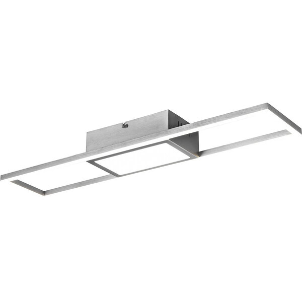 HLW LED LED Plafondlamp - Plafondverlichting - Trion Riyaz - 22W - Aanpasbare Kleur - Afstandsbediening - Dimbaar - Rechthoek - Mat Nikkel - Aluminium HLW LED LED Plafondlamp - Plafondverlichting - Trion Riyaz - 22W - Aanpasbare Kleur - Afstandsbediening - Dimbaar - Rechthoek - Mat Nikkel - Aluminium