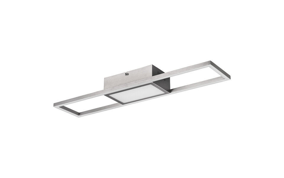 HLW LED LED Ceiling Lamp - Ceiling Lighting - Trion Riyaz - 22W - Adjustable Color - Remote Control - Dimmable - Rectangular - Matte Nickel - Aluminum
