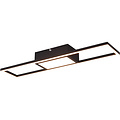 LED Ceiling Lamp - Ceiling Lighting - Trion Riyaz - 22W - Adjustable Color - Remote Control - Dimmable - Rectangular - Matte Black - Aluminum