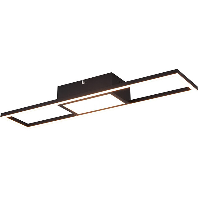 Trion Riyaz LED Plafondlamp 22W Dimbaar Mat Zwart Verlichting per ruimte