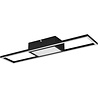 HLW LED LED Ceiling Lamp - Ceiling Lighting - Trion Riyaz - 22W - Adjustable Color - Remote Control - Dimmable - Rectangular - Matte Black - Aluminum