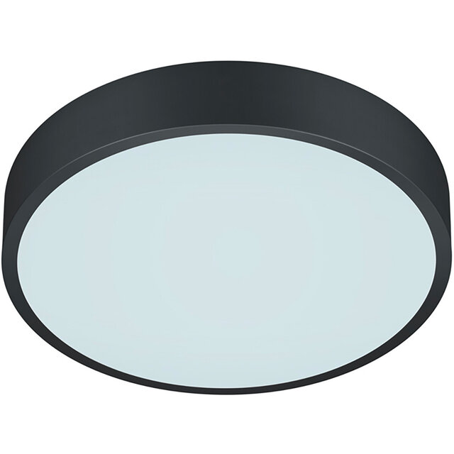 HLW LED LED Ceiling Lamp - Ceiling Lighting - Trion Wilson - 28W - Adjustable Color - Dimmable - Round - Matte Black - Aluminum