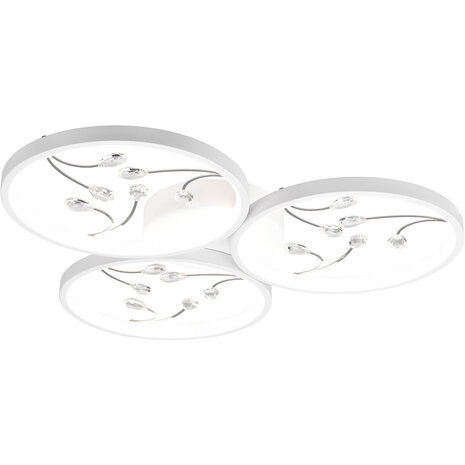 LED Plafondlamp - Plafondverlichting - Trion Moovy - 30W - Natuurlijk Wit 4000K - Dimbaar - Rond - Mat Wit - Aluminium LED Plafondlamp - Plafondverlichting - Trion Moovy - 30W - Natuurlijk Wit 4000K - Dimbaar - Rond - Mat Wit - Aluminium