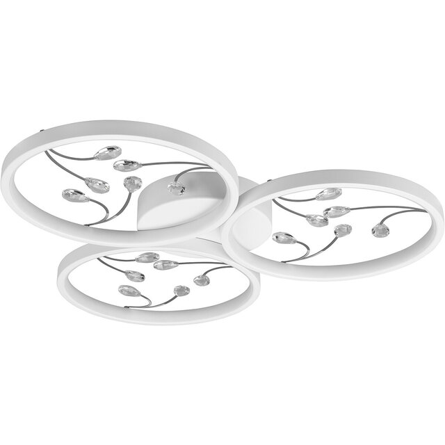 HLW LED LED Ceiling Light - Ceiling Lighting - Trion Moovy - 30W - Natural White 4000K - Dimmable - Round - Matte White - Aluminum HLW LED LED Ceiling Light - Ceiling Lighting - Trion Moovy - 30W - Natural White 4000K - Dimmable - Round - Matte White - Aluminum