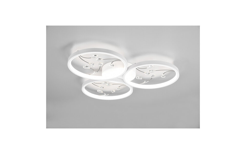 HLW LED LED Ceiling Light - Ceiling Lighting - Trion Moovy - 30W - Natural White 4000K - Dimmable - Round - Matte White - Aluminum HLW LED LED Ceiling Light - Ceiling Lighting - Trion Moovy - 30W - Natural White 4000K - Dimmable - Round - Matte White - Aluminum