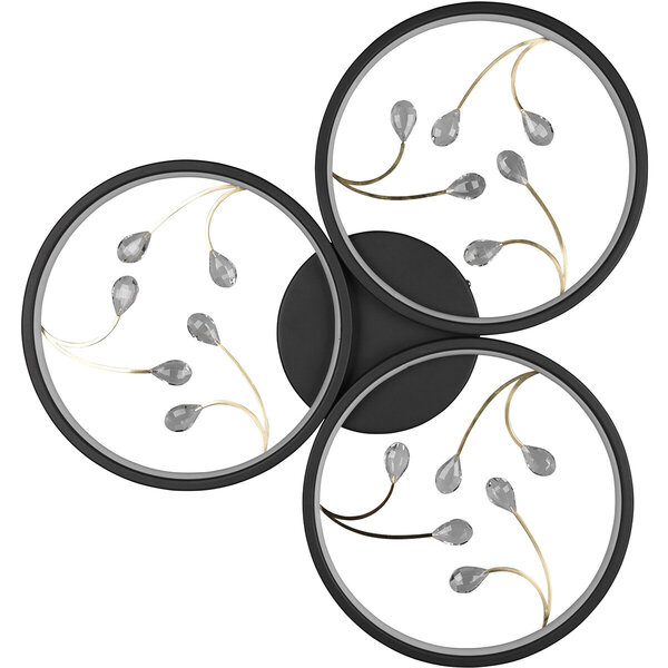 HLW LED LED Plafondlamp - Plafondverlichting - Trion Moovy - 30W - Warm Wit 3000K - Dimbaar - Rond - Mat Zwart - Aluminium HLW LED LED Plafondlamp - Plafondverlichting - Trion Moovy - 30W - Warm Wit 3000K - Dimbaar - Rond - Mat Zwart - Aluminium