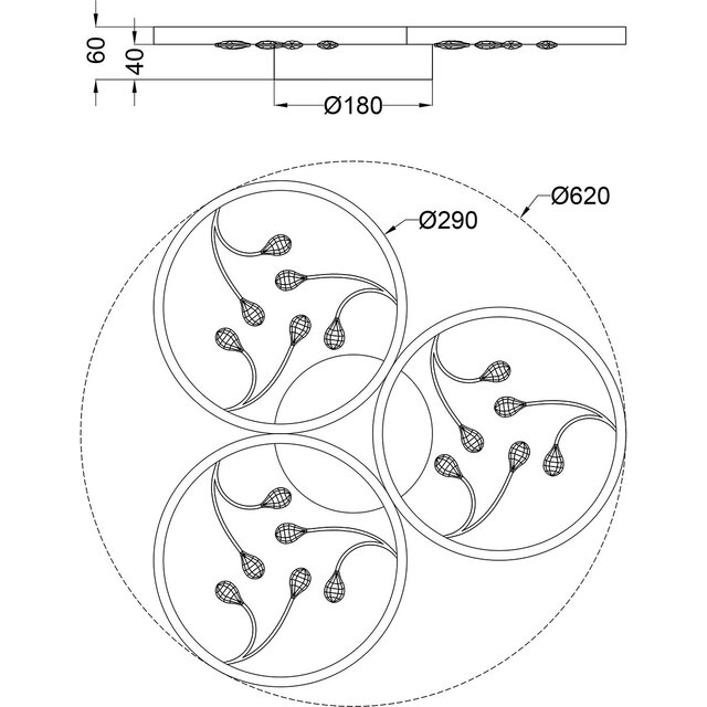 HLW LED LED Plafondlamp - Plafondverlichting - Trion Moovy - 30W - Warm Wit 3000K - Dimbaar - Rond - Mat Zwart - Aluminium
