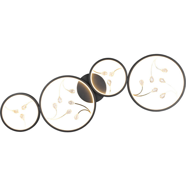 dimbare mat zwarte LED plafondlamp 37W 4600 lumen neutraal wit licht 3500K dimbare mat zwarte LED plafondlamp 37W 4600 lumen neutraal wit licht 3500K