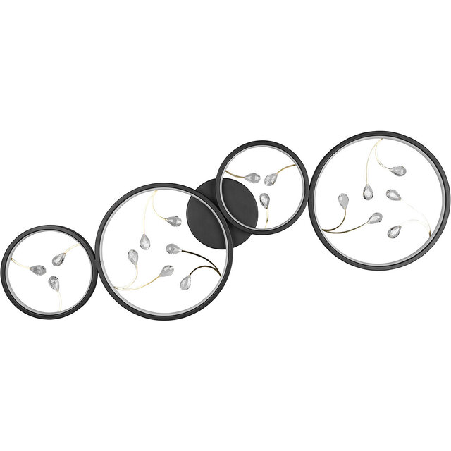 HLW LED LED Ceiling Lamp - Ceiling Lighting - Trion Moovy - 37W - Warm White 3000K - Dimmable - Rectangular - Matte Black - Aluminum HLW LED LED Ceiling Lamp - Ceiling Lighting - Trion Moovy - 37W - Warm White 3000K - Dimmable - Rectangular - Matte Black - Aluminum