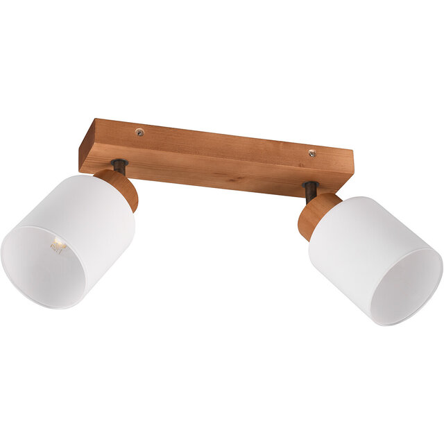 HLW LED LED Ceiling Spotlight - Ceiling Lighting - Trion Asmara - E14 Fitting - 2-light - Rectangular - Matte Brown - Wood HLW LED LED Ceiling Spotlight - Ceiling Lighting - Trion Asmara - E14 Fitting - 2-light - Rectangular - Matte Brown - Wood