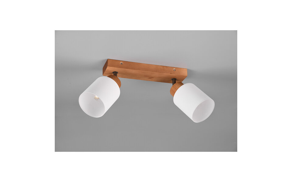 HLW LED LED Ceiling Spotlight - Ceiling Lighting - Trion Asmara - E14 Fitting - 2-light - Rectangular - Matte Brown - Wood HLW LED LED Ceiling Spotlight - Ceiling Lighting - Trion Asmara - E14 Fitting - 2-light - Rectangular - Matte Brown - Wood