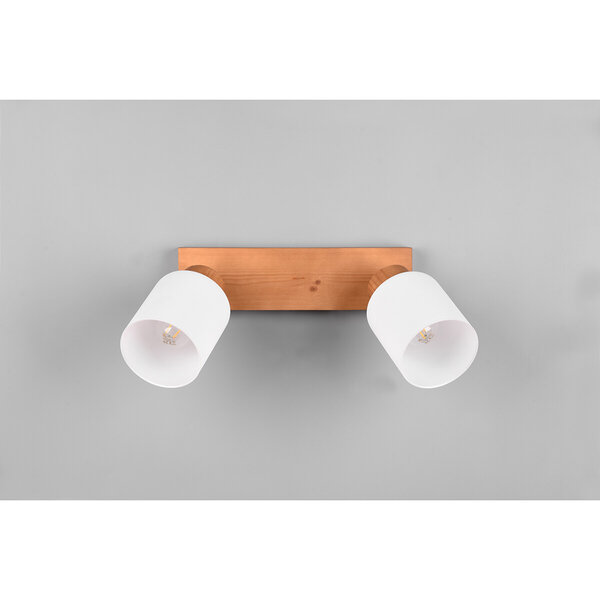 HLW LED LED Plafondspot - Plafondverlichting - Trion Asmara - E14 Fitting - 2-lichts - Rechthoek - Mat Bruin - Hout HLW LED LED Plafondspot - Plafondverlichting - Trion Asmara - E14 Fitting - 2-lichts - Rechthoek - Mat Bruin - Hout