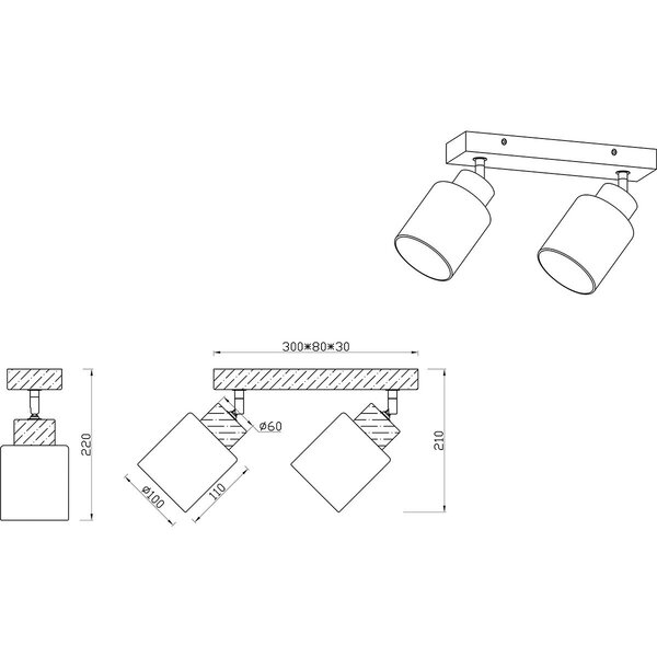 HLW LED LED Plafondspot - Plafondverlichting - Trion Asmara - E14 Fitting - 2-lichts - Rechthoek - Mat Bruin - Hout HLW LED LED Plafondspot - Plafondverlichting - Trion Asmara - E14 Fitting - 2-lichts - Rechthoek - Mat Bruin - Hout