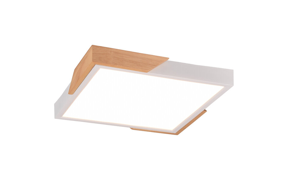 HLW LED LED Plafondlamp - Plafondverlichting - Trion Mirza - 20W - Warm Wit 3000K - Dimbaar - Vierkant - Mat Wit - Kunststof