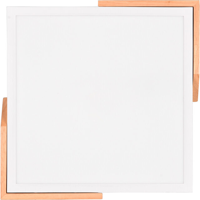 HLW LED LED Ceiling Lamp - Ceiling Lighting - Trion Mirza - 20W - Warm White 3000K - Dimmable - Square - Matte White - Plastic