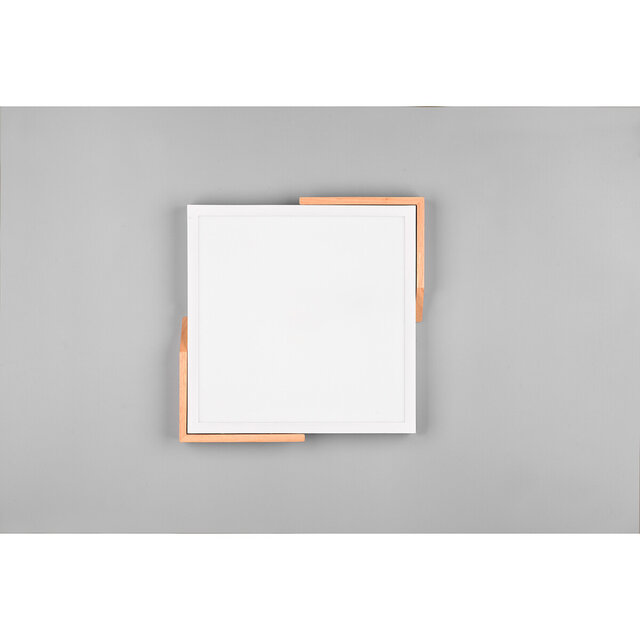 HLW LED LED Ceiling Lamp - Ceiling Lighting - Trion Mirza - 20W - Warm White 3000K - Dimmable - Square - Matte White - Plastic