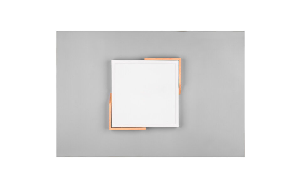 HLW LED LED Plafondlamp - Plafondverlichting - Trion Mirza - 20W - Warm Wit 3000K - Dimbaar - Vierkant - Mat Wit - Kunststof