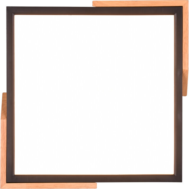 Vierkante mat zwarte LED plafondlamp 20W met warm wit licht 3000K en 2400 lumen Vierkante mat zwarte LED plafondlamp 20W met warm wit licht 3000K en 2400 lumen