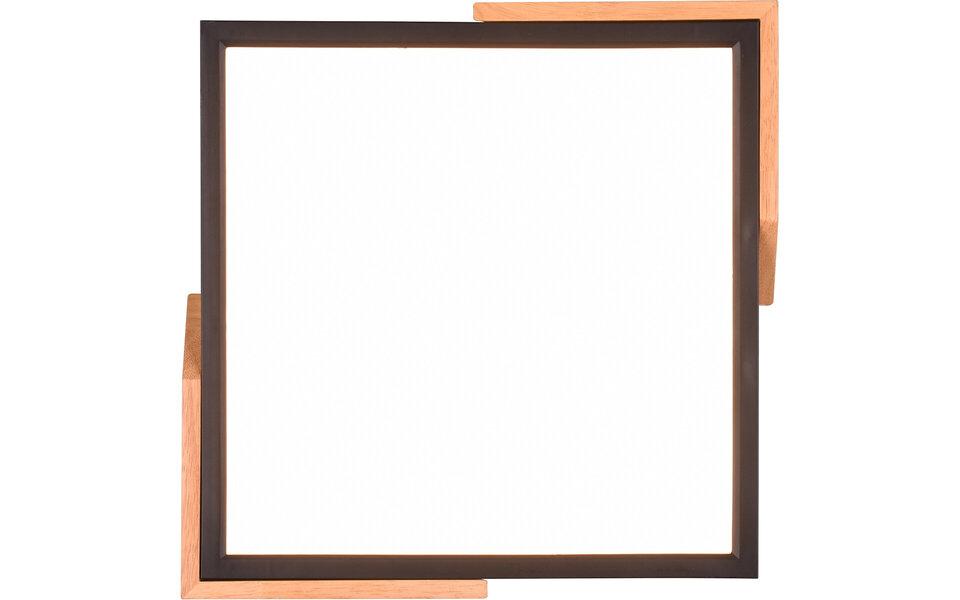 HLW LED LED Plafondlamp - Plafondverlichting - Trion Mirza - 20W - Warm Wit 3000K - Dimbaar - Vierkant - Mat Zwart - Kunststof HLW LED LED Plafondlamp - Plafondverlichting - Trion Mirza - 20W - Warm Wit 3000K - Dimbaar - Vierkant - Mat Zwart - Kunststof