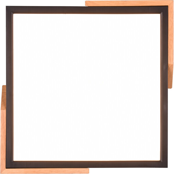 HLW LED LED Plafondlamp - Plafondverlichting - Trion Mirza - 20W - Warm Wit 3000K - Dimbaar - Vierkant - Mat Zwart - Kunststof HLW LED LED Plafondlamp - Plafondverlichting - Trion Mirza - 20W - Warm Wit 3000K - Dimbaar - Vierkant - Mat Zwart - Kunststof