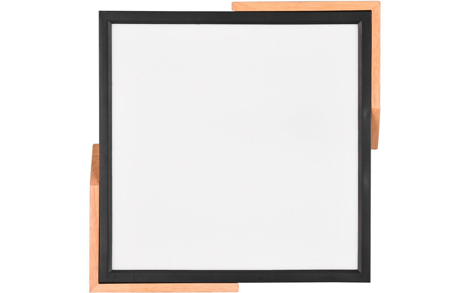 HLW LED LED Ceiling Light - Ceiling Lighting - Trion Mirza - 20W - Warm White 3000K - Dimmable - Square - Matte Black - Plastic