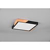 HLW LED LED Ceiling Light - Ceiling Lighting - Trion Mirza - 20W - Warm White 3000K - Dimmable - Square - Matte Black - Plastic