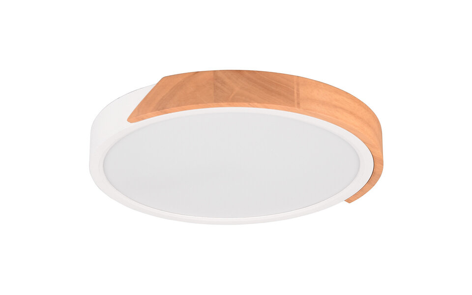 HLW LED LED Plafondlamp - Plafondverlichting - Trion Jersa - 20W - Warm Wit 3000K - Dimbaar - Rond - Mat Wit - Kunststof