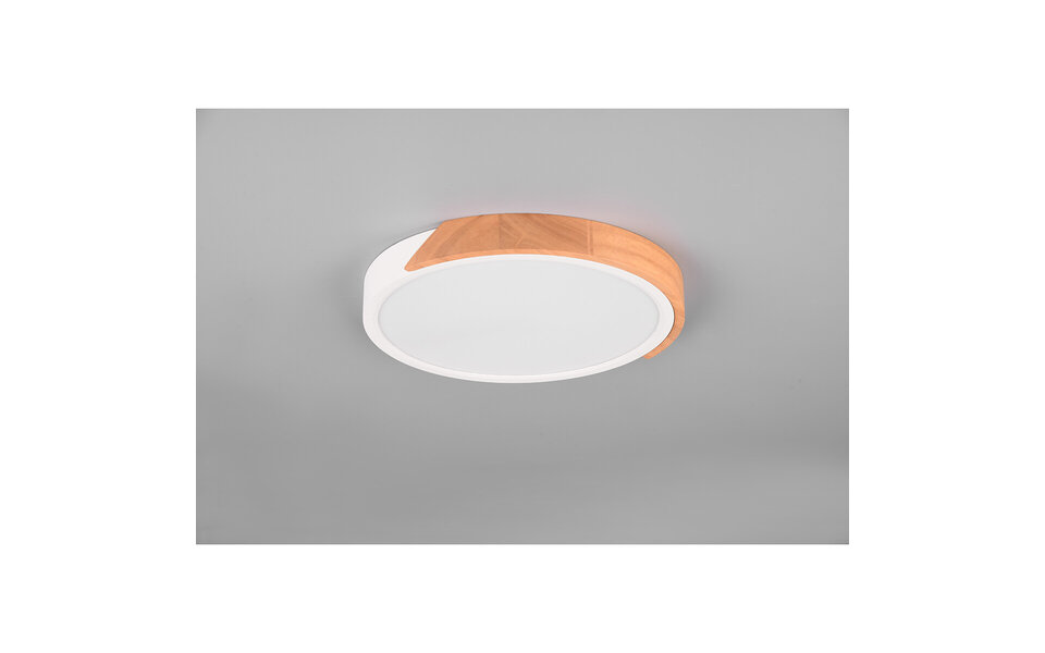HLW LED LED Plafondlamp - Plafondverlichting - Trion Jersa - 20W - Warm Wit 3000K - Dimbaar - Rond - Mat Wit - Kunststof