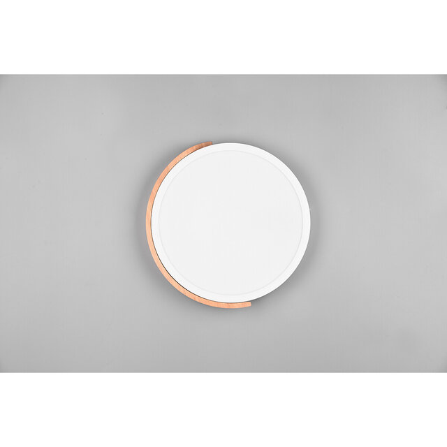 HLW LED LED Ceiling Light - Ceiling Lighting - Trion Jersa - 20W - Warm White 3000K - Dimmable - Round - Matte White - Plastic