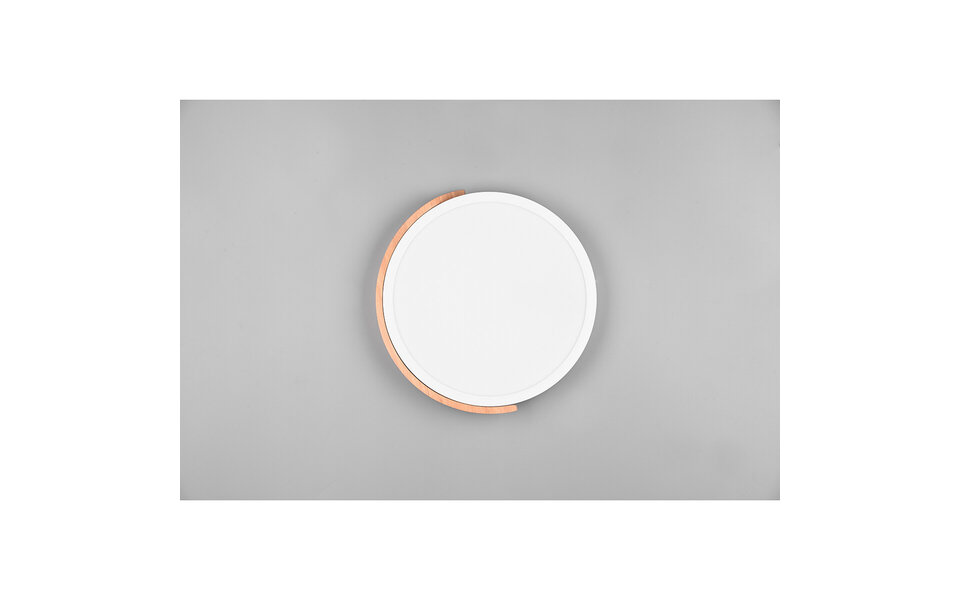 HLW LED LED Ceiling Light - Ceiling Lighting - Trion Jersa - 20W - Warm White 3000K - Dimmable - Round - Matte White - Plastic